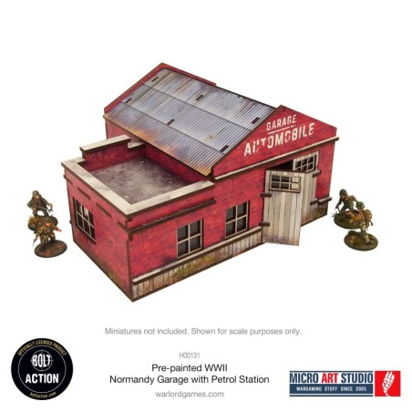 WW2 Normandy Garage With Petrol Station (Pre Painted)