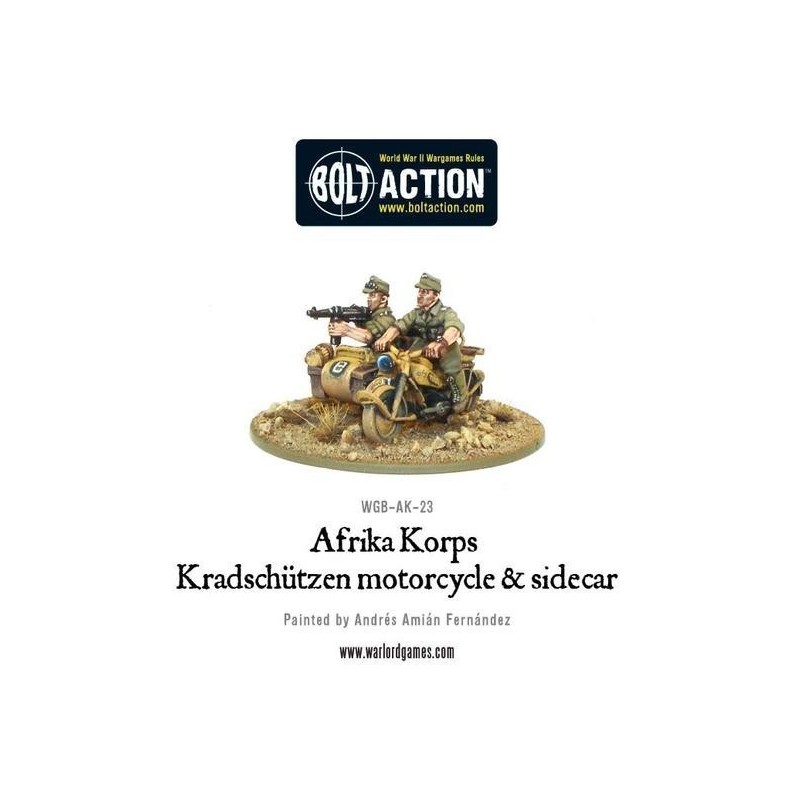 Afrika Korps Kradschutzen motorcycle and sidecar